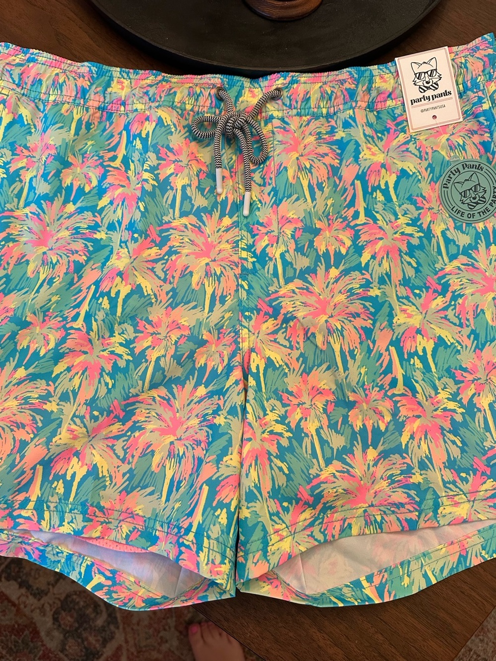 XXL - Men’s Party Pants Tropical palm trees swim shorts